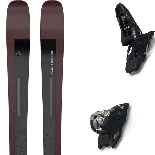 SALOMON N STANCE 90 BLACK/BURGANDY + MARKER SQUIRE 11 BLACK 3 SALOMON N STANCE 90 BLACK/BURGANDY + MARKER SQUIRE 11 BLACK