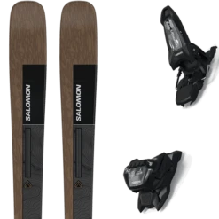 SALOMON N STANCE 84 OTTER/BK/SILV + MARKER GRIFFON 13 ID BLACK