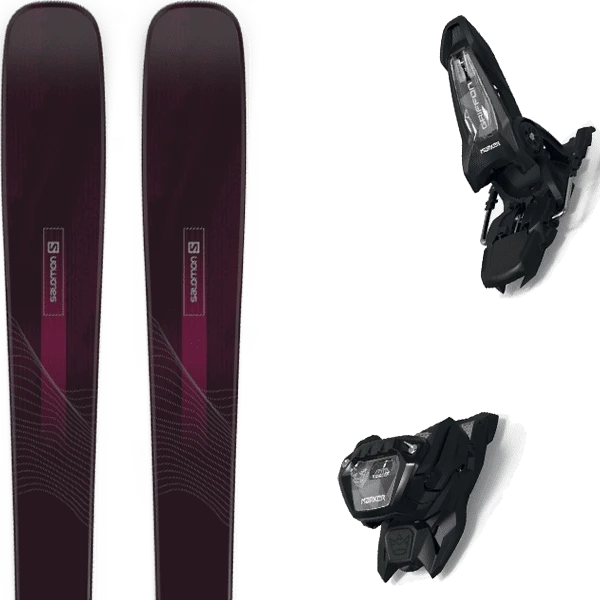 SALOMON STANCE W 84 BLACK/BORDEAU + MARKER GRIFFON 13 ID BLACK 3 SALOMON STANCE W 84 BLACK/BORDEAU + MARKER GRIFFON 13 ID BLACK