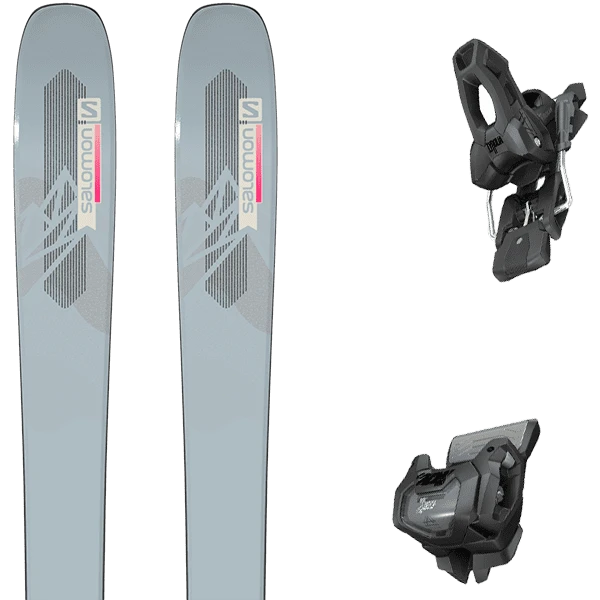 SALOMON QST LUMEN 99 LIGHT GREY/PINK + TYROLIA ATTACK 11 GW W/O BRAKE A 3 SALOMON QST LUMEN 99 LIGHT GREY/PINK + TYROLIA ATTACK 11 GW W/O BRAKE A